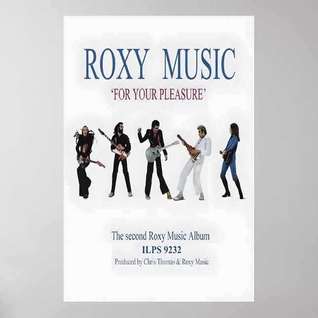 Póster Roxy Music For your Pleasure US Promo Poster Print (Frente)