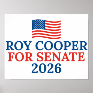 Póster Roy Cooper al Senado Elección 2026