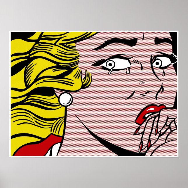 Póster Roy LIchtenstein - Chica llorando (Frente)