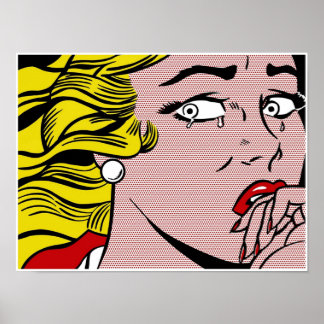 Póster Roy LIchtenstein Lying Chica