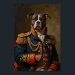 Póster Royal American Eskimo Dog Portrait<br><div class="desc">A powerful royal portrait featuring the American Staffordshire Terrier depicted as a distinguished military general. Inspired by classical renaissance paintings,  the design showcases the breed’s confident and strong character with an ornate historical uniform and medals,  creating a bold aristocratic dog portrait.</div>