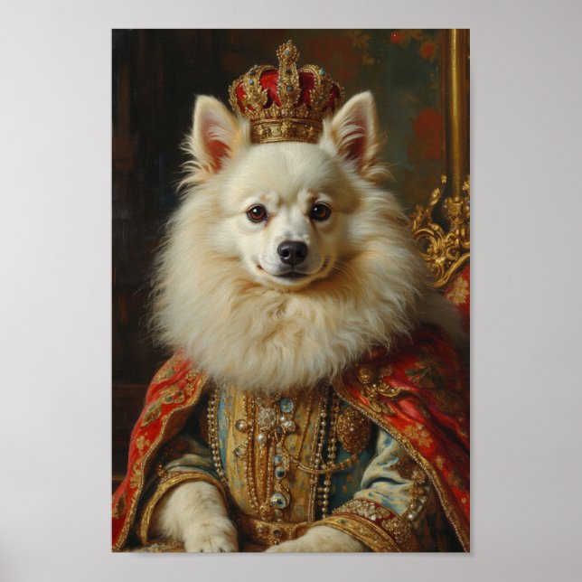 Póster Royal American Eskimo Dog Portrait (Frente)