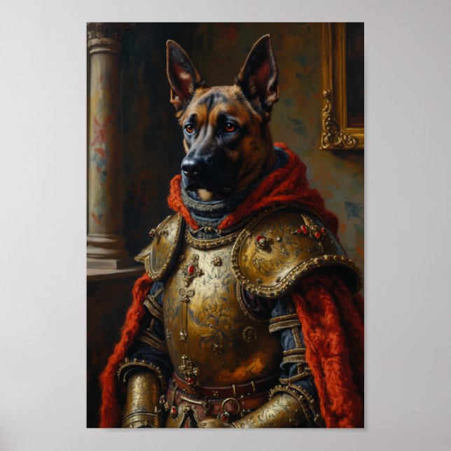 Póster Royal Belgian Malinois Portrait (Frente)