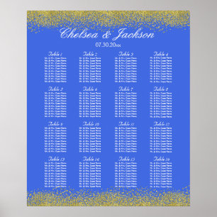 Póster Royal Blue and Gold - 16 Asientos