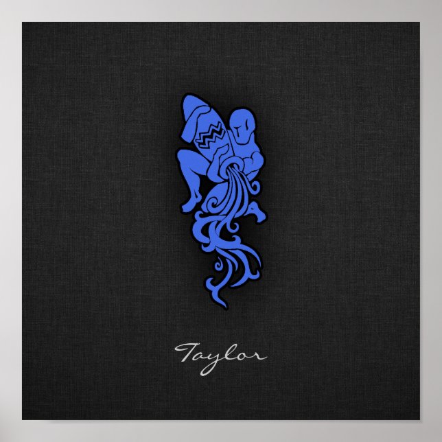 Póster Royal Blue Aquarius (Frente)