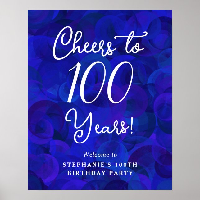 Póster Royal Blue Cheers a 100 años 100 cumpleaños (Frente)
