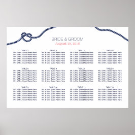 Póster Royal Blue Tying the Knot Boda Sensation Chart
