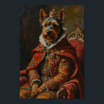 Póster Royal Cesky Terrier Portrait<br><div class="desc">A refined royal portrait featuring the elegant Cesky Terrier portrayed as a Bohemian noble. Inspired by classical renaissance paintings,  the design highlights the breed’s distinctive coat and calm expression with luxurious aristocratic attire and regal details.</div>