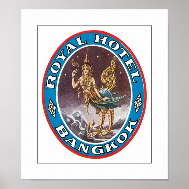Póster Royal Hotel Bangkok (lienzo) (Frente)