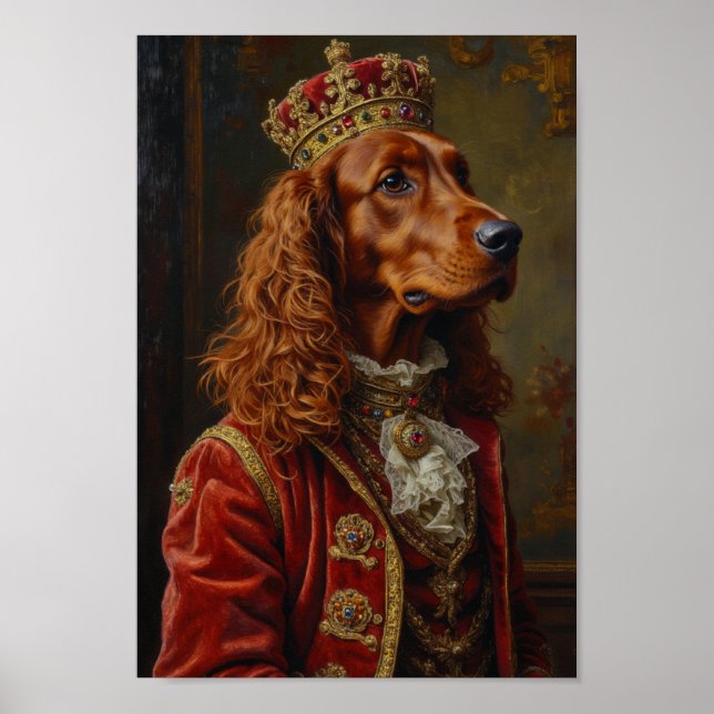 Póster Royal Irish Red Setter Portrait (Frente)