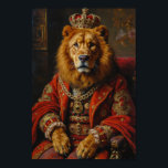 Póster Royal Lowchen Portrait<br><div class="desc">A regal royal portrait featuring the Lowchen portrayed as a noble lion prince. Inspired by classical renaissance paintings,  the design highlights the breed’s iconic lion cut and charming personality with luxurious aristocratic attire and ornate crown.</div>