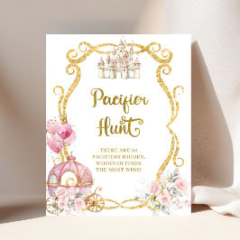 Póster Royal Princess Pink Carriage Pacifier Hunt Poster