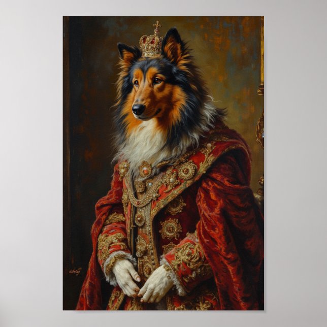 Póster Royal Rough Collie Portrait (Frente)