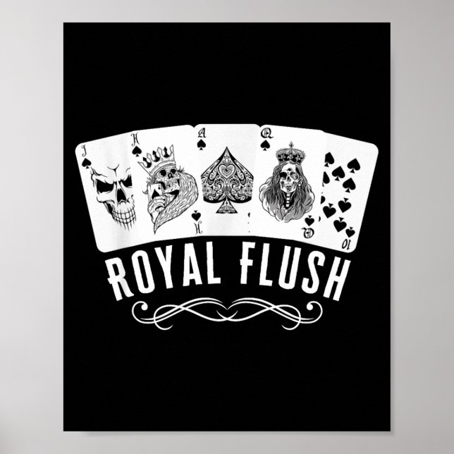 Póster Royal Spade Flush Skeleton King Queen Spades Ker G (Frente)
