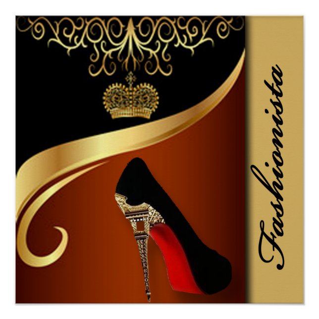 Póster Royality Paris High Heol & Gold Crown Pattern (Anverso)