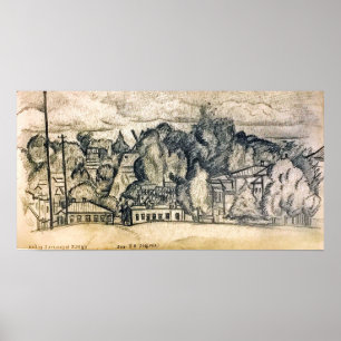 Póster Rozanova - Calle Kazanskaya Melenki 1900