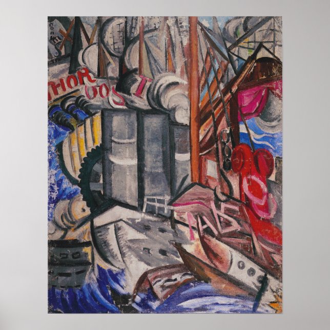 Póster Rozanova - Puerto 1913 (Frente)