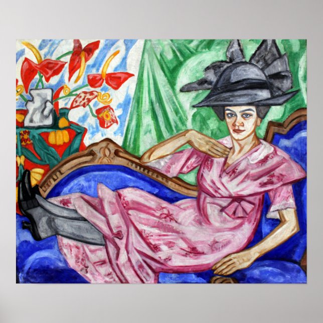 Póster Rozanova - Retrato De La Hermana Anna 1912 (Frente)