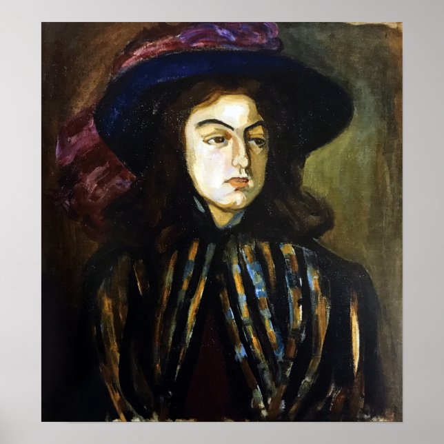 Póster Rozanova - Retrato femenino 1907 (Frente)