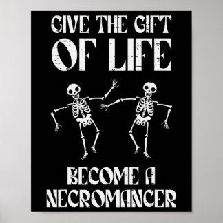 Póster Rpg Become Necromancer Funny Gamer Boys Men Youth