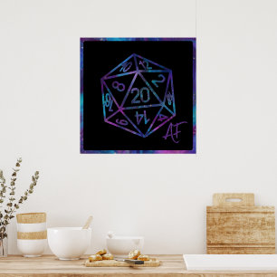 Póster RPG Crit AF   Nebula Fantasy Tabletop Gamer Dice