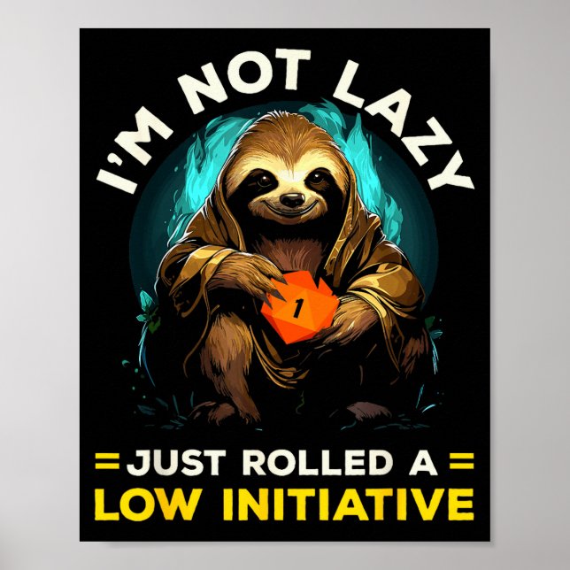 Póster Rpg Gaming Role Playing D20 Tabletop Games Funny R (Frente)