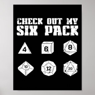 Póster Rpg Revisa Mi Six Pack Divertido Jugador Hombres C