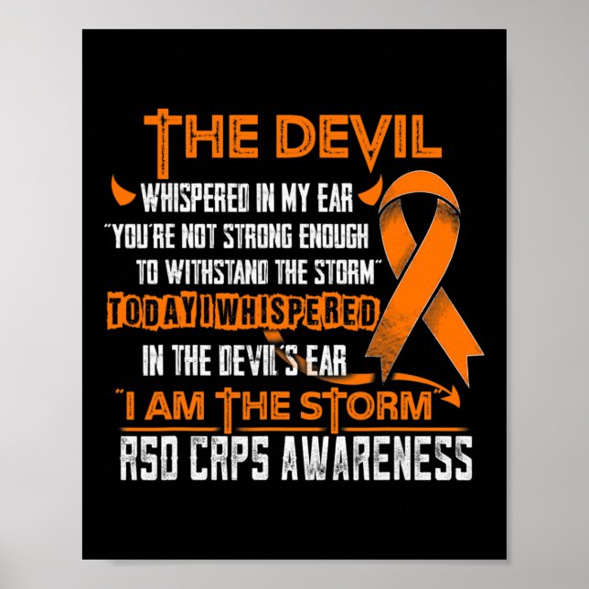 Póster Rsd Crps Conciencia Yo Soy La Tormenta Diablo (Frente)