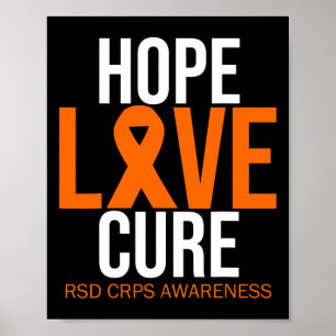 Póster Rsd Crps Concientización Esperanza Amor Cure Fighe