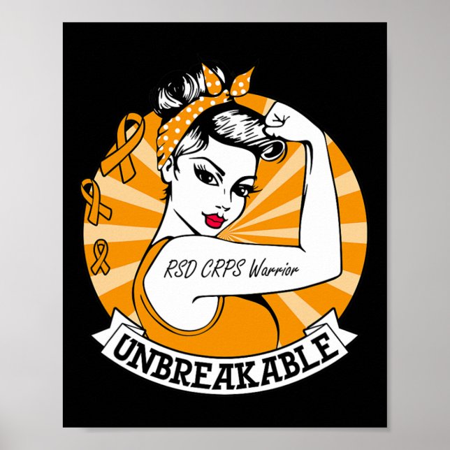Póster Rsd Crps Guerrero Inquebrantable Rsd Crps Concienc (Frente)