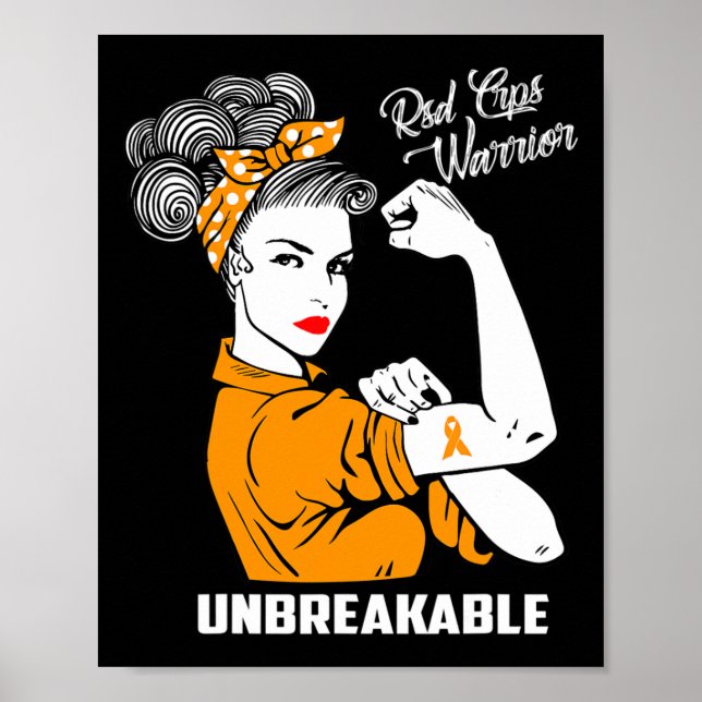 Póster Rsd Crps Guerrero Inquebrantable Rsd Crps Concienc (Frente)