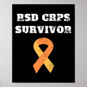 Póster Rsd Crps Naranja De Conciencia De Sobrevivientes R