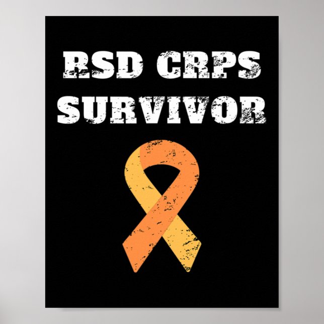 Póster Rsd Crps Naranja De Conciencia De Sobrevivientes R (Frente)