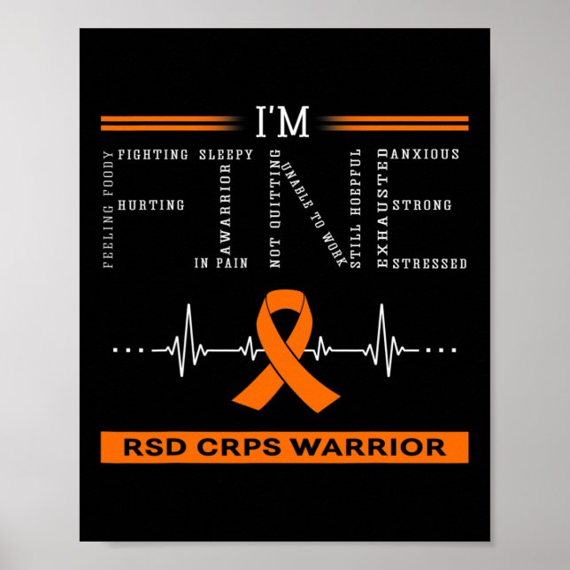 Póster Rsd Crps Warrior Estoy Bien (Frente)