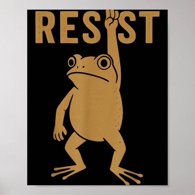 Póster Rtland Frog Funny City Art - Rtland Frog Protest  (Frente)