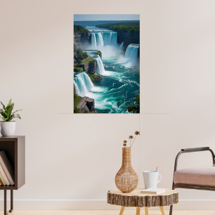 Póster "Ruar desde arriba - Niagara cae elegancia"