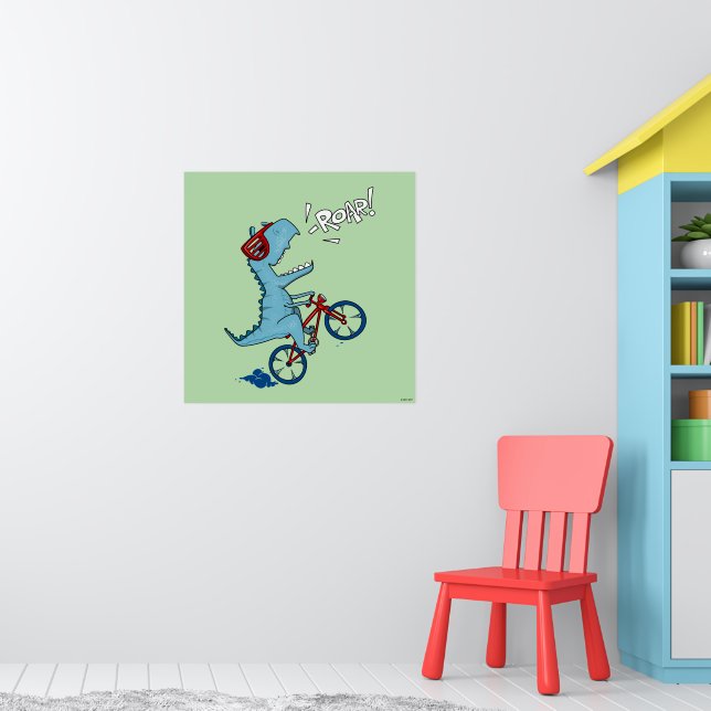 Póster Ruar T-Rex en bicicleta (Guardería 1)