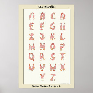 Póster Rubber Chickens from A to Z