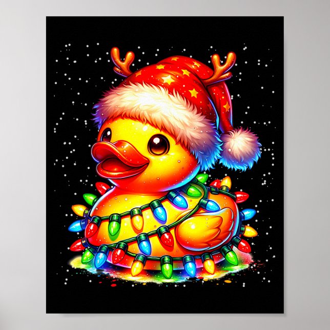 Póster Rubber Duck Squad Christmas Light Reindeer Crew Xm (Frente)