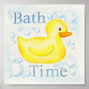 Póster Rubber Ducky Bathroom print
