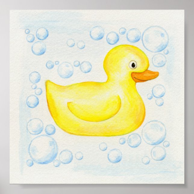 Póster Rubber Ducky Square print (Frente)