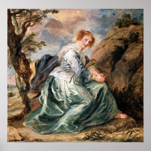 Póster Rubens - Agar en el desierto