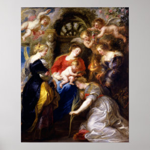 Póster Rubens - Coronación De Santa Catalina