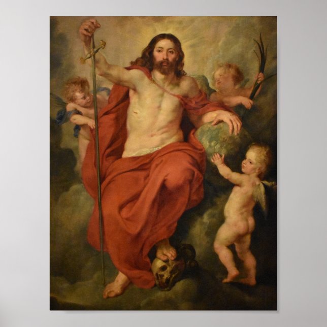 Póster Rubens - Cristo triunfa sobre la muerte y el pecad (Frente)