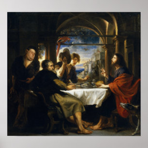 Póster Rubens - Dinner At Emmaus 1638