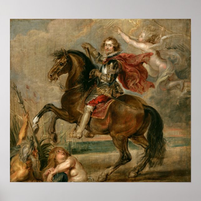 Póster Rubens - Duque de Buckingham a Caballo (Frente)