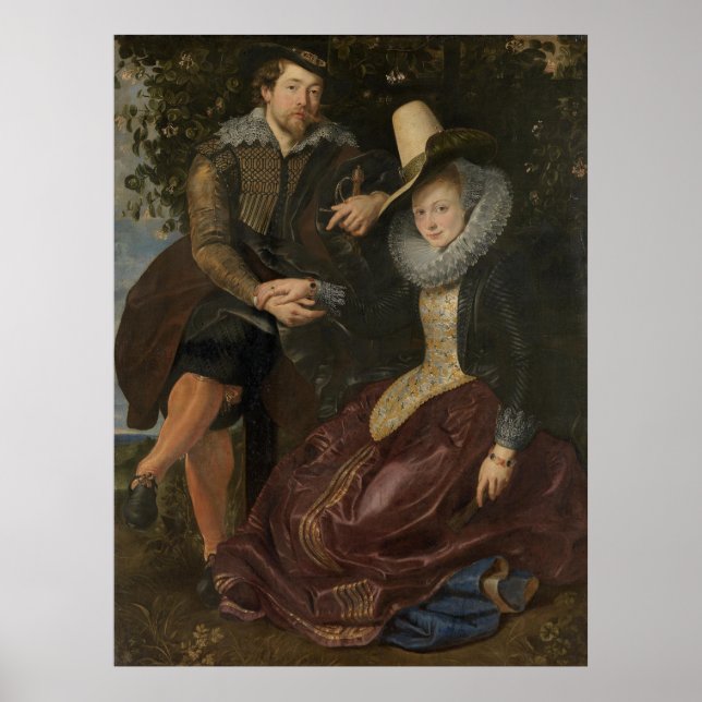 Póster Rubens e Isabella Brant en la ducha de miel (Frente)