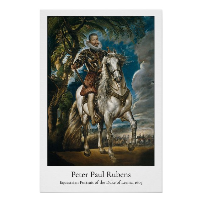 Póster Rubens – Equestrian Portrait of the Duke of Lerma (Anverso)