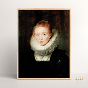 Póster Rubens Pieter Paul Retrato Lady Esperando Infanta