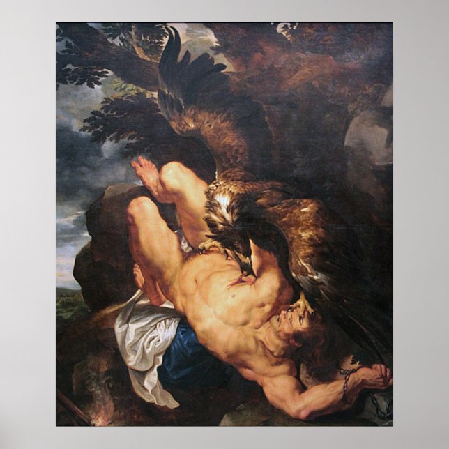 Póster Rubens - Prometheus Bound (Museo Filadelfia) (Frente)